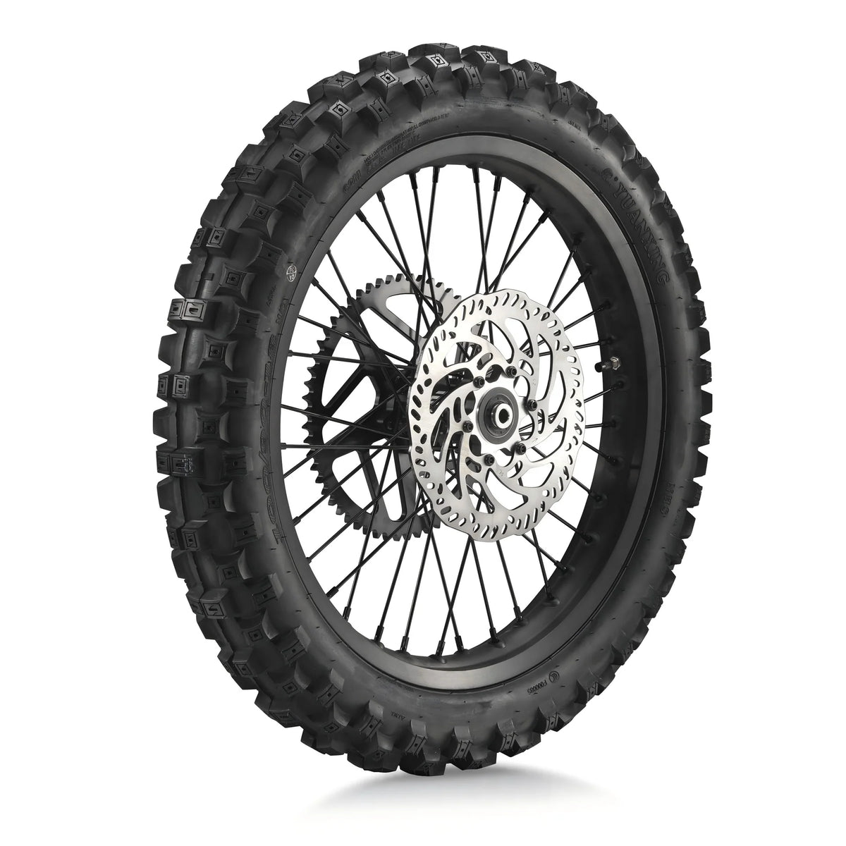 Complete rear wheel with MX tires 3.0/SR